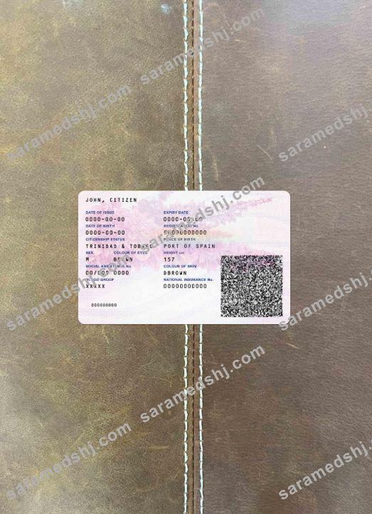 Trinidad and Tobago ID card photolook BACK
